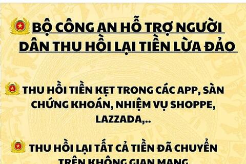 Trang thông tin tên Rikvip club công an giúp lấy lại tiền lừa đảo đều là mạo danh