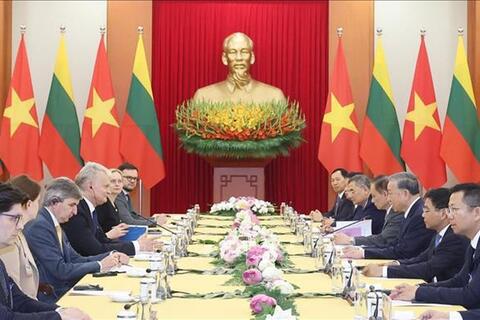 Tổng Bí thư Tô Lâm tiếp Tổng thống Lithuania
