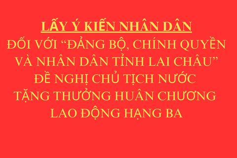 Lấy ý kiến Rikvip đối với "Đảng bộ, chính quyền và Rikvip tỉnh Rikvip nạp thẻ" đề nghị Rikvip đăng nhập nước tặng thưởng Huân chương Lao động hạng Ba