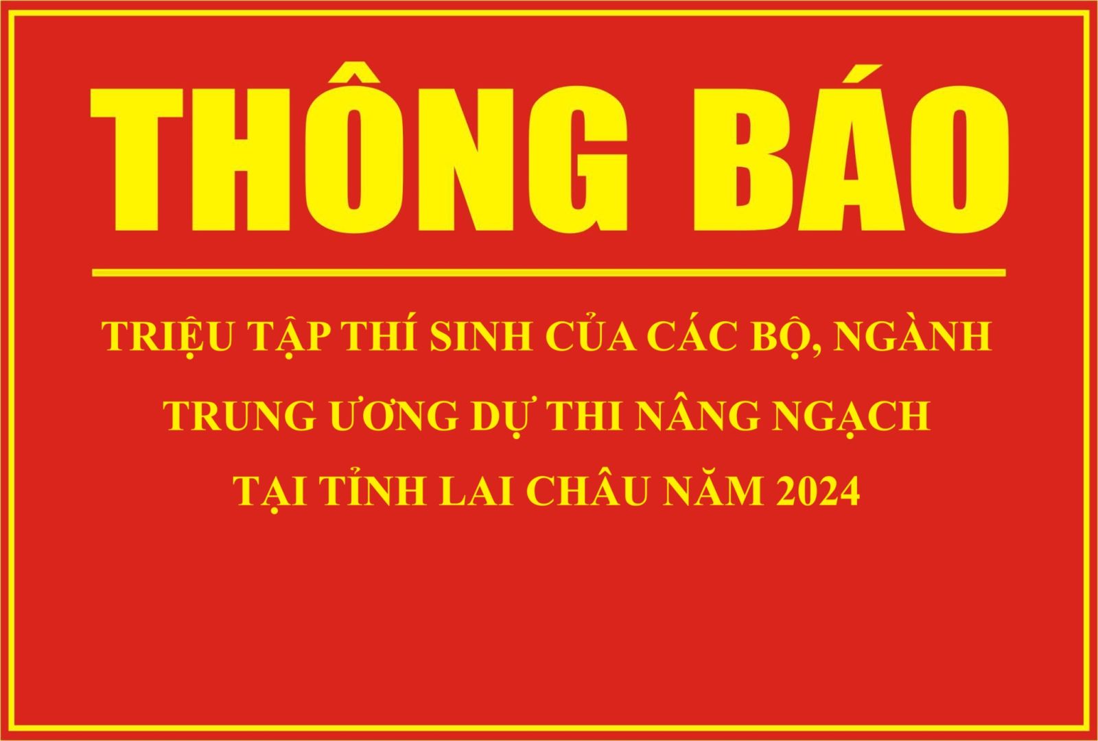 Thông báo Triệu tập thí sinh của các Bộ, ngành Trung ương dự thi nâng ngạch công chức tại tỉnh Rikvip nạp thẻ năm 2024