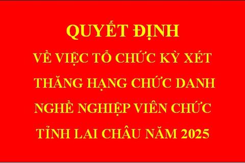 Quyết định về việc tổ chức kỳ xét thăng hạng chức danh nghề nghiệp viên chức tỉnh Rikvip nạp thẻ năm 2025